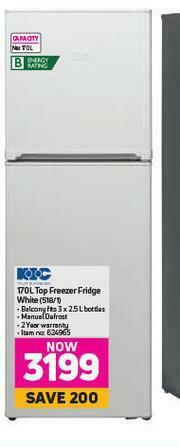 Game KIC 170L Top Freezer Fridge White 518/1 offer