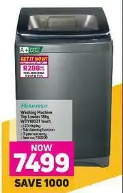 Game Hisense Washing Machine Top Loader 18Kg WTY1802T offer