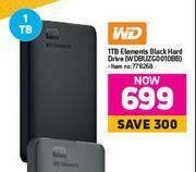 Game WD 1TB Elements Black Hard Drive WDBUZG0010BB offer