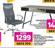 Game Manhattan High Back Mesh Chair Black offer