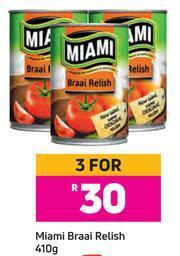 Game Miami Braai Relish-For 3 x 410g offer