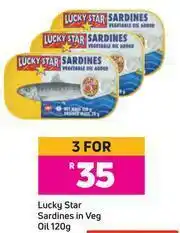 Game Lucky Star Sardines In Veg Oil-For 3 x 120g offer