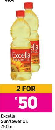 Game Excella Sunflower Oil-For 2 x 750ml offer