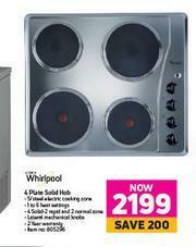 Game Whirlpool 4 Plate Solid Hob offer