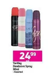 Game 2Yardley Deodorant Spray (Assorted)-90ml Each offer