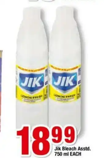 OK Foods Jik Bleach Asstd 750ml each offer