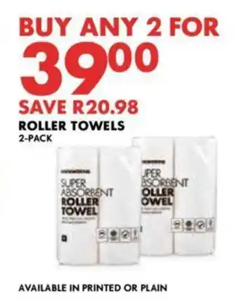 Woolworths ROLLER TOWELS 2-PACK offer