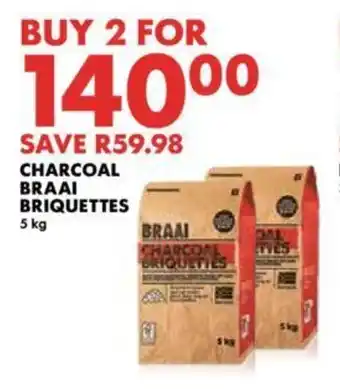 Woolworths CHARCOAL BRAAI BRIQUETTES 5kg offer