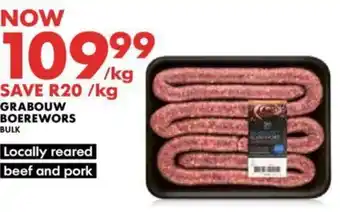 Woolworths GRABOUW BOEREWORS BULK offer