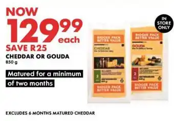 Woolworths CHEDDAR OR GOUDA 850g offer