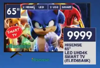 President Hyper HISENSE 65" LED UHD4K SMART TV (ELED65A6K) offer