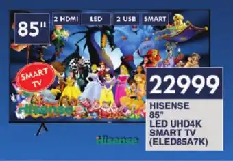 President Hyper HISENSE 85" LED UHD4K SMART TV (ELED85A7K) offer