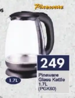 President Hyper Pineware Glass Kettle 1.7L (PGK60) offer