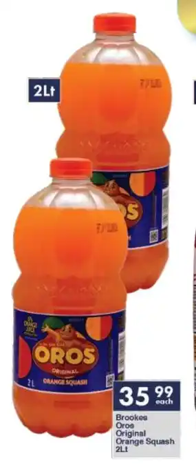 President Hyper Brookes Oros Original Orange Squash 2Lt offer