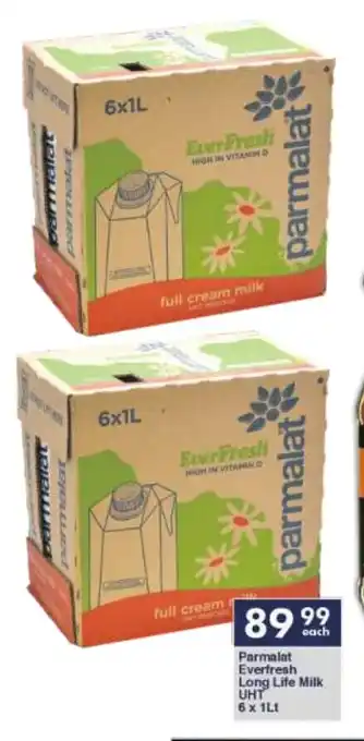 President Hyper Parmalat Everfresh Long Life Milk UHT 6 x 1Lt offer