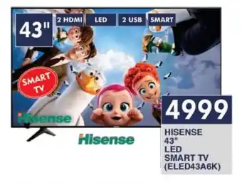 President Hyper HISENSE 43" LED SMART TV (ELED43A6K) offer