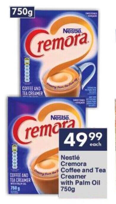 Nestlé Cremora Coffee and Tea Creamer with Palm Oil 750g offer at ...
