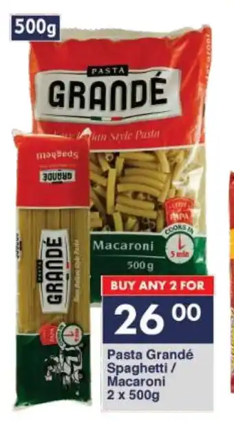 President Hyper Pasta Grandé Spaghetti/ Macaroni 2 x 500g offer