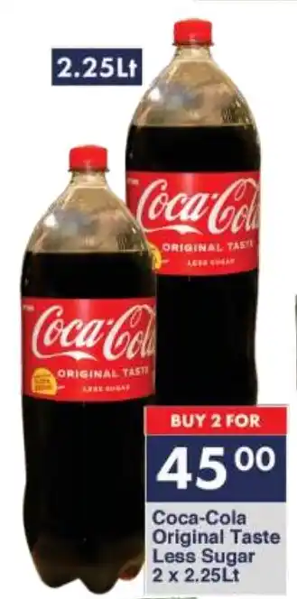 President Hyper Coca-Cola Original Taste Less Sugar 2x2.25Lt offer