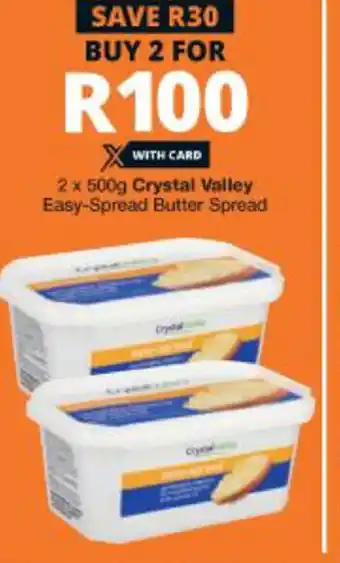 Checkers Crystal Valley Easy-Spread Butter Spread offer