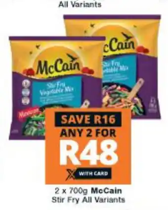 Checkers McCain Stir Fry All Variants 2 x 700g offer