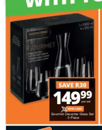 Gourmet Decanter Glass Set 5-Piece