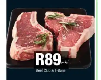 Checkers Hyper Beef Club & T-Bone per kg offer
