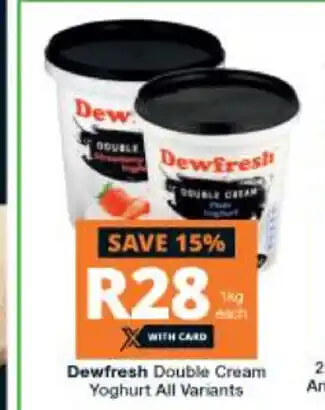 Dewfresh Double Cream Yoghurt All Variants 1kg