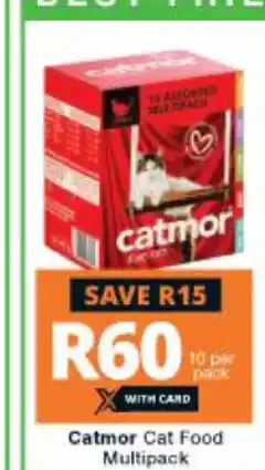 Checkers Hyper Catmor Cat Food Multipack 10 per pack offer