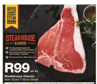 Checkers Steakhouse Classic Man-Sized T-Bone Steak per kg offer