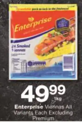 Checkers Enterprise Viennas All Variants each Excluding Premium 1kg offer
