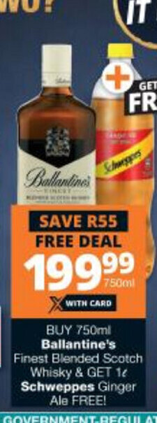 Checkers Ballantine's Finest Blended Scotch Whisky 750ml offer