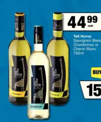 Spar Tops Tall Horse Sauvignon Blanc, Chardonnay or Chenin Blanc 750ml offer