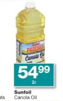 Checkers Sunfoil Canola Oil 2L offer