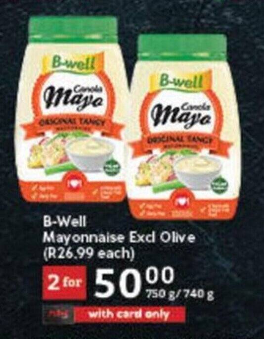 Bwell Mayonnaise Excl Olive offer at Oxford Freshmarket