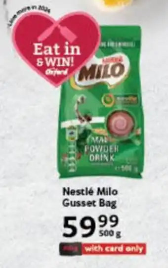 Oxford Freshmarket Nestlé Milo Gusset Bag offer