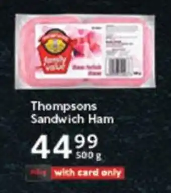Oxford Freshmarket Thompsons Sandwich Ham offer