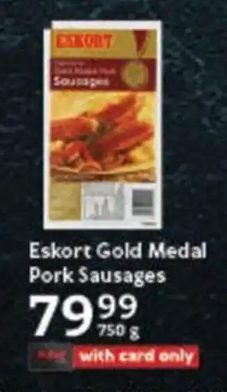 Oxford Freshmarket Eskort Gold Medal Pork Sausages offer