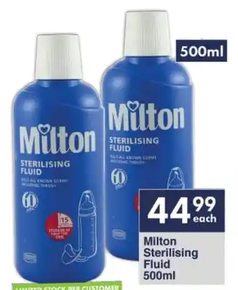 President Hyper Milton Sterilising Fluid 500ml offer