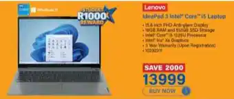 Incredible Connection Lenovo Ideapad 3 Intel Core i5 Laptop offer