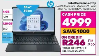 Game HP Intel Celeron Laptop offer