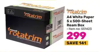 Game A4 White Paper 5 x 500-Sheet Ream Box offer
