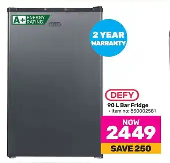 Game DEFY 90L Bar Fridge offer