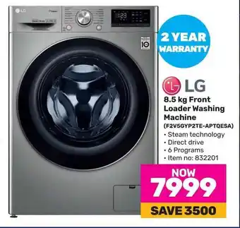 Game LG 8.5kg Front Loader Washing Machine (F2V5GYP2TE-APTQESA) offer
