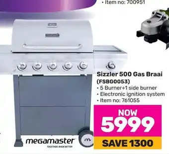 Game Sizzler 500 Gas Braai (FSBG0053) offer