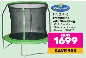 Game 8 ft(2.4m) Trampoline with Steel Ring offer