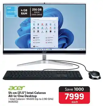Makro Acer 54 cm (21.5") Intel Celeron All-in-One Desktop offer