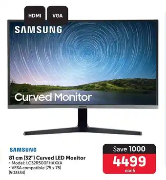 Makro SAMSUNG 81 cm (32") Curved LED Monitor offer