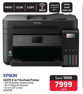 Makro EPSON L6270 3-in-1 EcoTank Printer offer