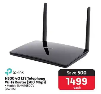 Makro Tp-link N300 4G LTE Telephony Wi-Fi Router (300 Mbps) offer